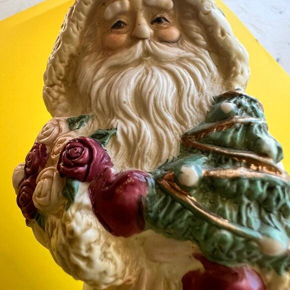OLD WORLD FATHER CHRISTMAS SANTA porcelain bell -VINTAGE - Picture 4 of 12